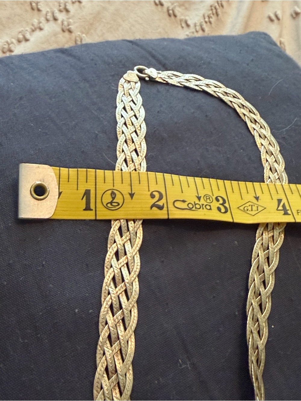 Braided sterling silver necklace 16” - Picture 5 of 6